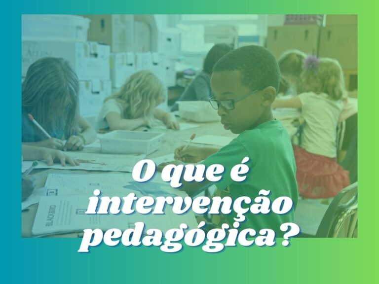 O que é intervenção pedagógica?