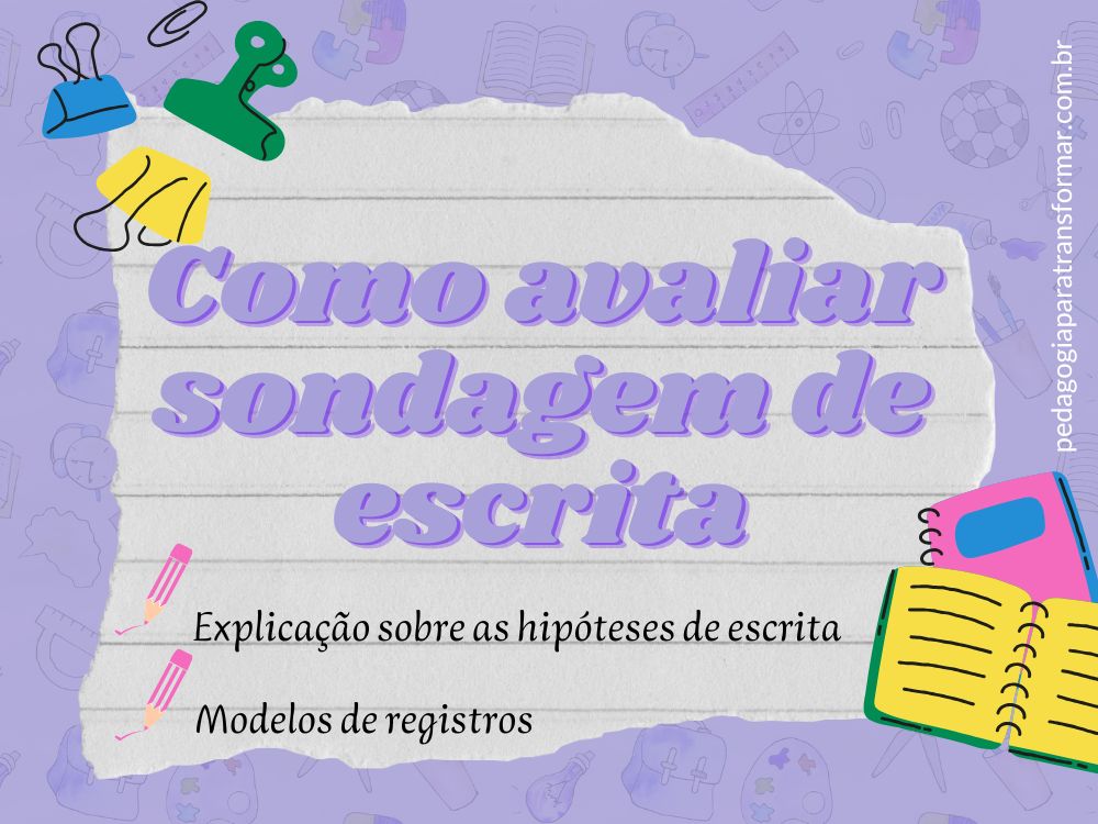 Capa do post: como avaliar sondagem de escrita