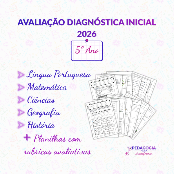 Avaliação diagnóstica inicial para 5º Ano pronta para imprimir