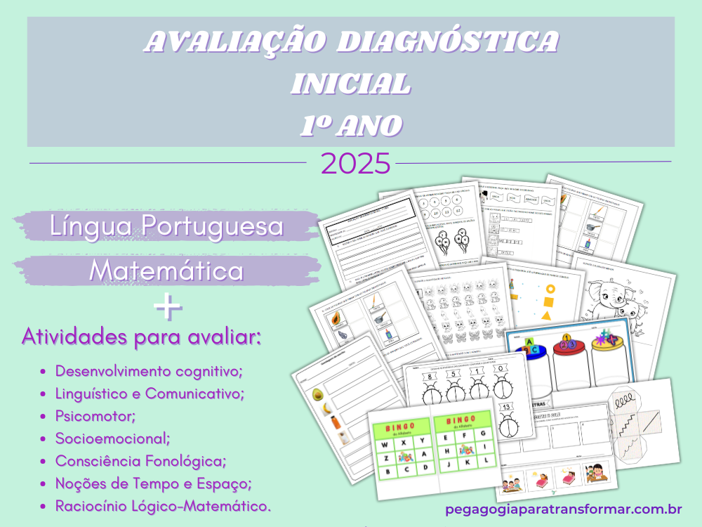 Avaliação Diagnóstica 1º ano: Português e Matemática - 2025