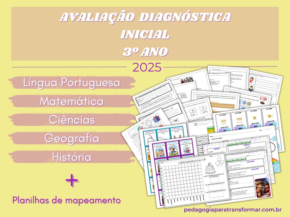 Capa do post - Avaliação Diagnóstica Inicial 3º Ano