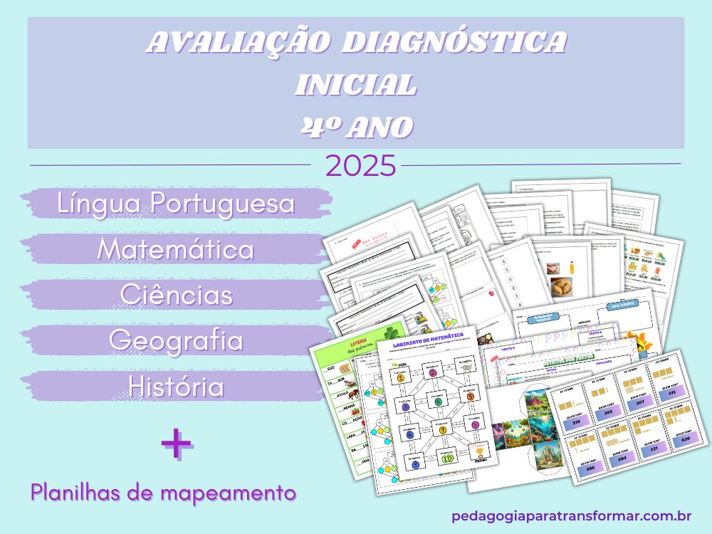 Capa do post Avaliação Diagnóstica Inicial 4º Ano para 2025